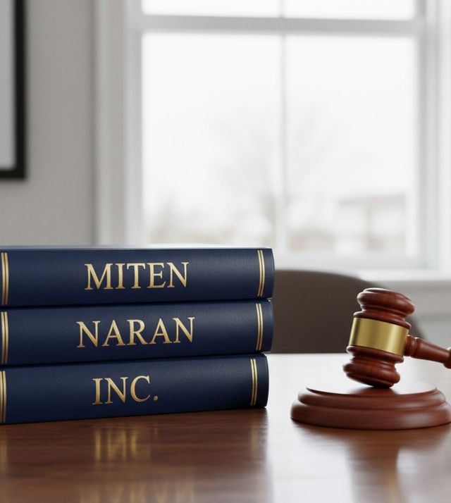 Miten Naran Inc Law Books and Gavel